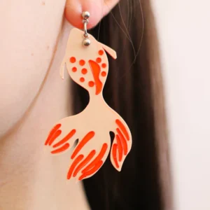 ARO PEZ KOI (NARANJA Y HUESO)