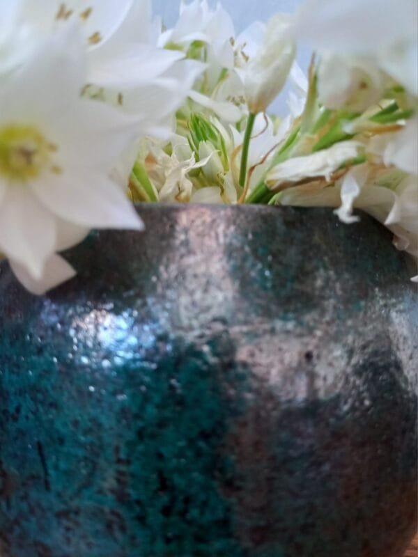 Vasija de Cerámica Raku Única - Sandra Codazzi - SC Cerámicas y Arte Abstracto - Imagen 4