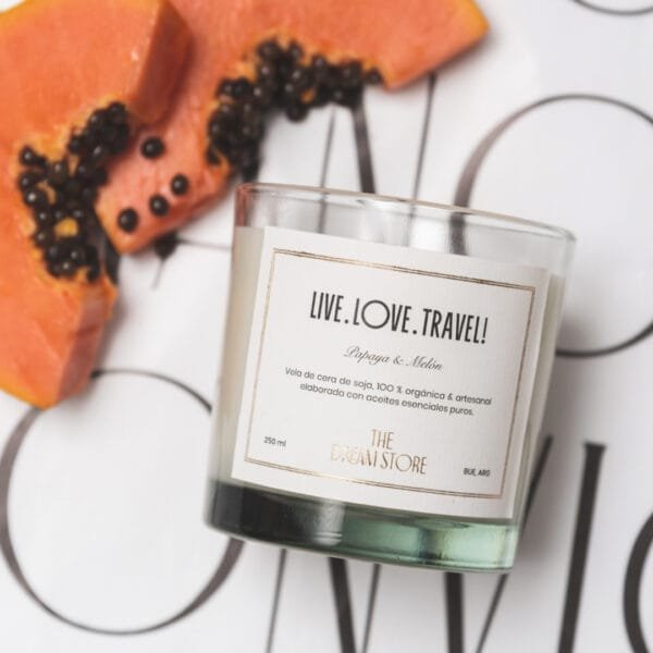 Vela Papaya & Melon “Live.Love.Travel” - Imagen 2
