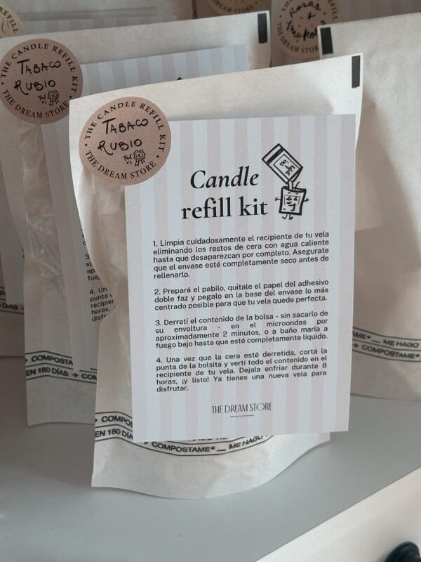 Kit Refill Vela “Tabaco Rubio”