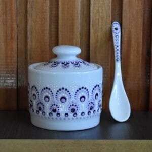 Azucarera porcelana lila