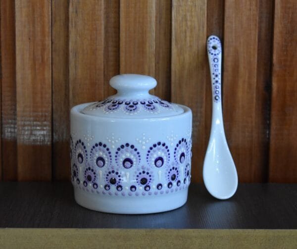 Azucarera porcelana lila