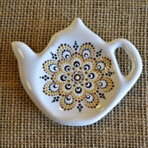 Posa saquito té mandala marrón