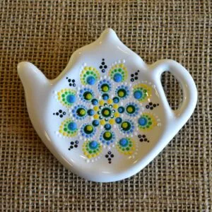 Posa saquito té mandala verde/celeste