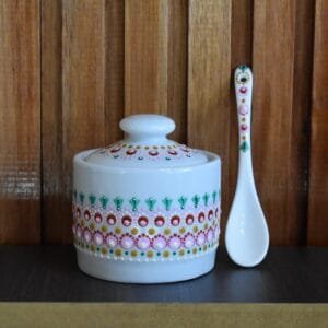 Azucarera porcelana rosa