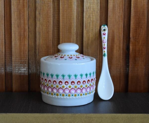 Azucarera porcelana rosa