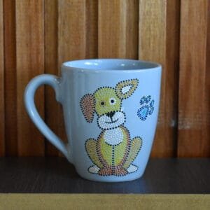 Taza cerámica gris perrito