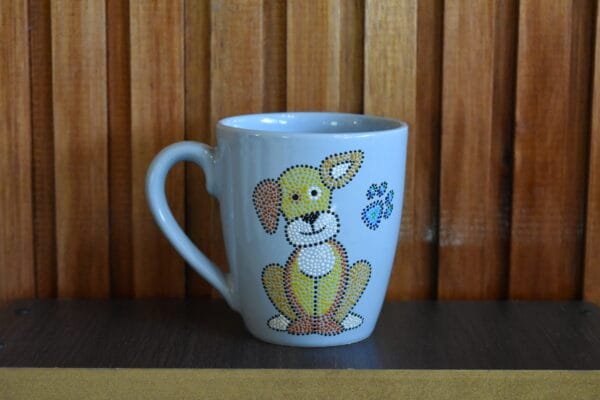 Taza cerámica gris perrito
