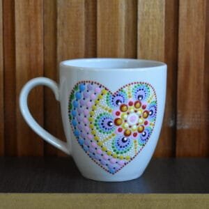 Taza mug porcelana corazón