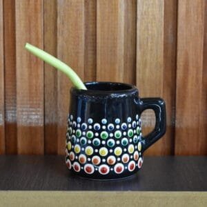 Mate cerámica negra colores