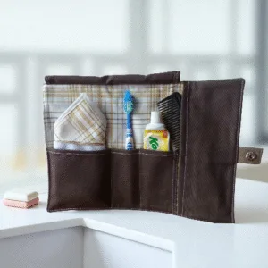 ESTUCHE BUCAL ECOLÓGICO CON TOALLA DI&UR MARRÓN