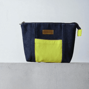 Neceser ecológico de algodón DiUrna jeans y fluo