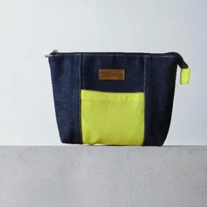 Neceser ecológico de algodón DiUrna jeans y fluo