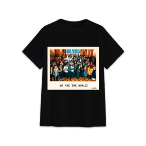 REMERA WE ARE THE WORLD - TALLE XL - NEGRO