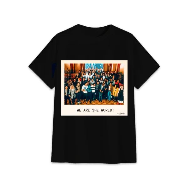 REMERA WE ARE THE WORLD - TALLE XL - NEGRO
