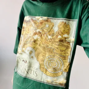 Remera Atlántida. Talle L. Verde oscuro