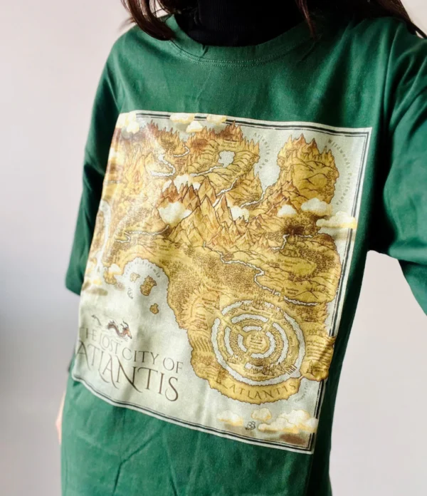 Remera Atlántida. Talle L. Verde oscuro