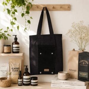 Bolso monedero liso negro