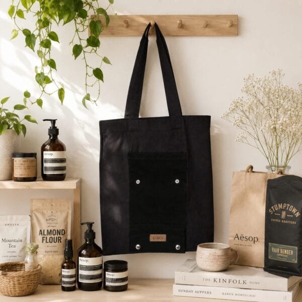 Bolso monedero liso negro