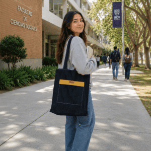 Bolso Universitaria de jeans