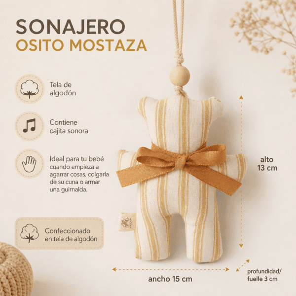 SONAJERO OSITO MOSTAZA