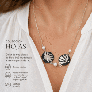 Collar colección "Hojas" de dos placas