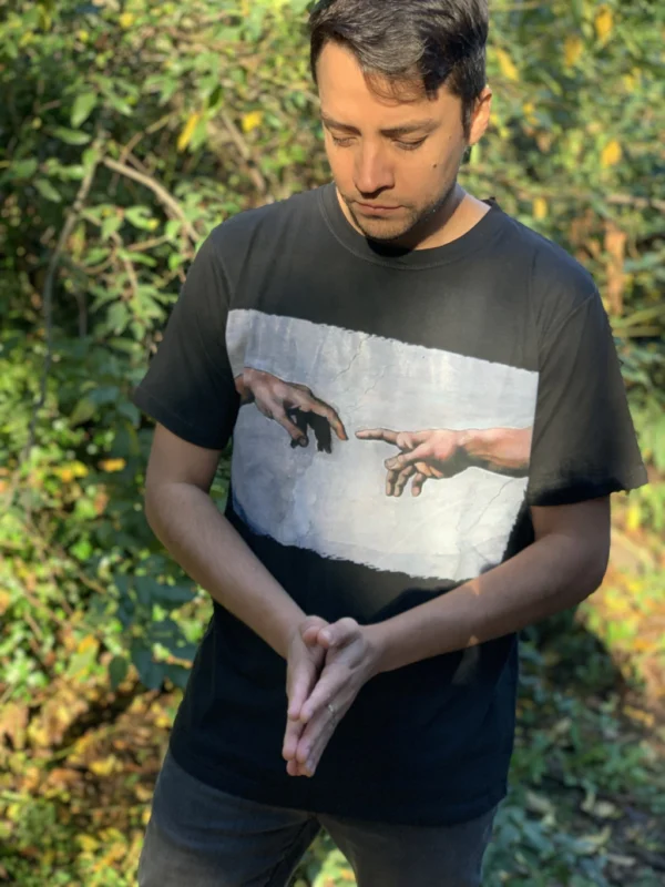 REMERA LA CREACIÓN DE ADAN - TALLE L - BLANCO