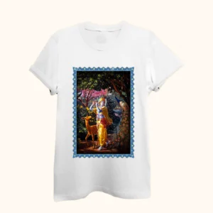 REMERA KRISHNA NATURALEZA - TALLE M - BLANCO