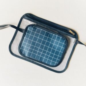 Kit de 2 sobres chicos, cuadros azul