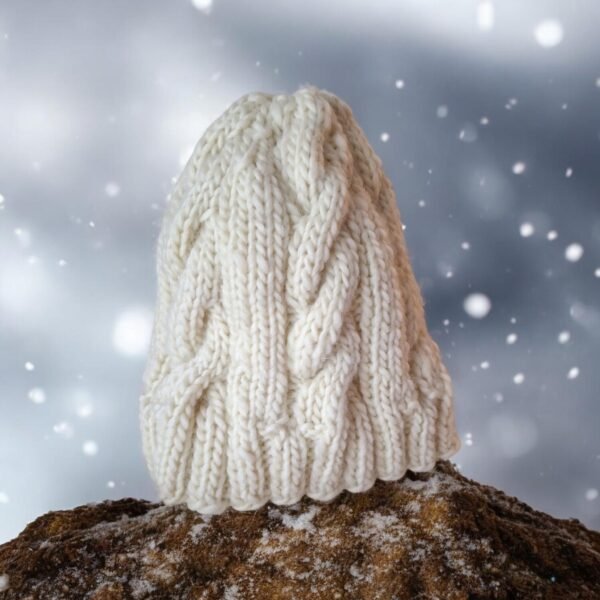 Gorro natural con ochos
