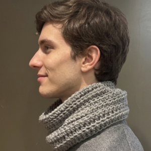 cuello infinito tejido en cashmilon gris oscuro