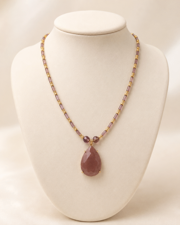 Collar dije cuarzo violeta