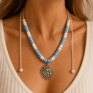 Collar Argentina con dije de sol