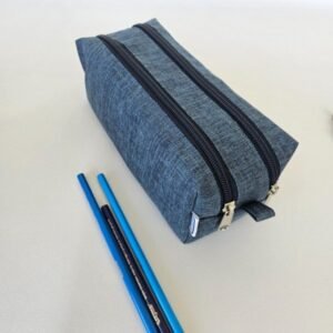 Estuche doble cierre azul aero