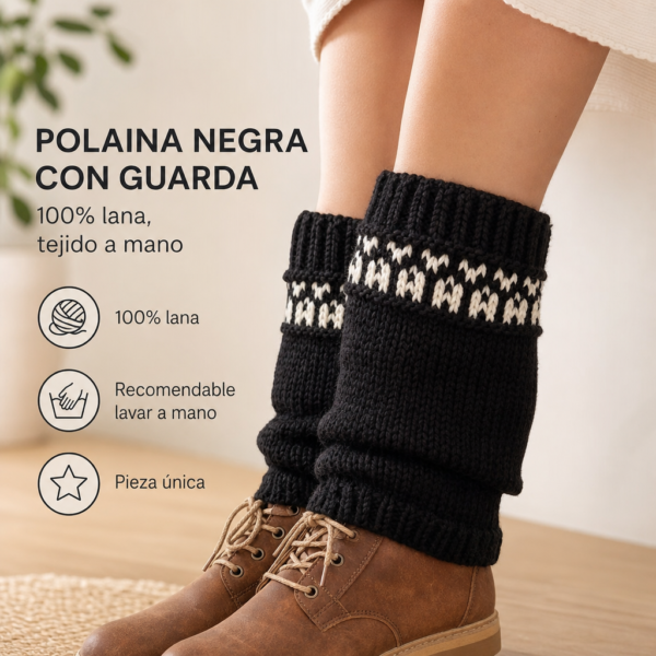 Polaina Negra con guarda