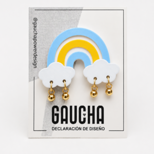 Pin arcoiris argentina con bolitas de acero