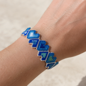 PULSERA CORAZONES VIBRANTES- AZULES
