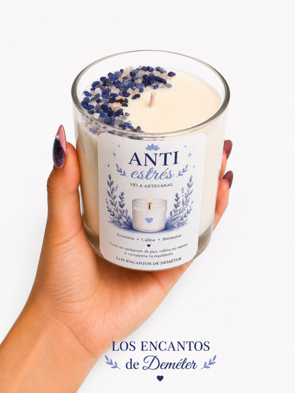 Vela anti estrés ritualizada con péndulo hebreo