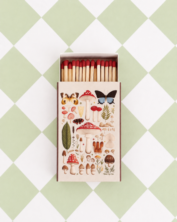 cajas de fósforos Botánico blanco