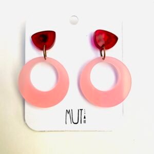 Aros Movimiento. Rosa con rojo