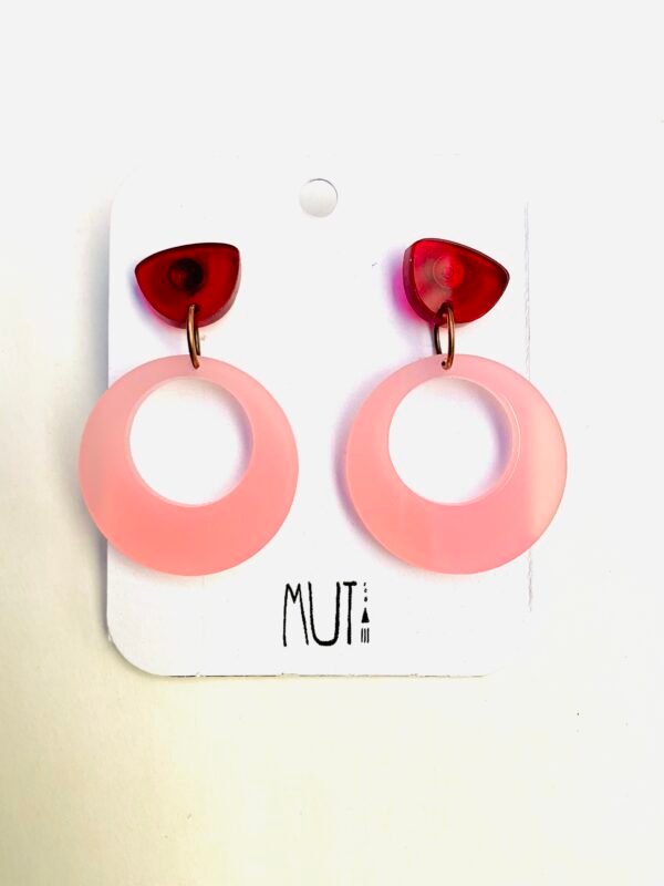 Aros Movimiento. Rosa con rojo