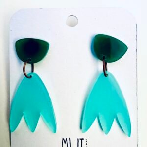 Aros Tulipán. Turquesa y verde. S