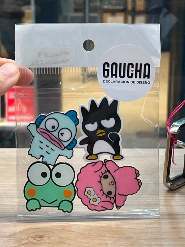 Pack iman x4 Sanrio III Hangyodon/Keroppi/Sweet Piano/Badtz