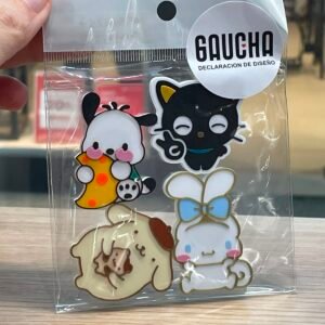 Pack iman x4 Sanrio II Pochacco/Cinnamoroll/Chococat/Pompompurin