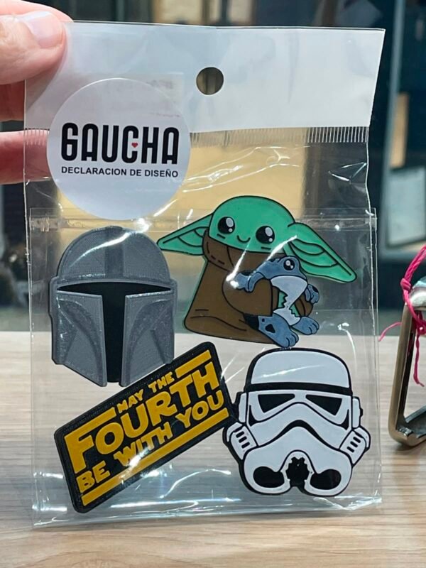 Pack iman x4 Star Wars I Mandaloria/Grogu Sapo