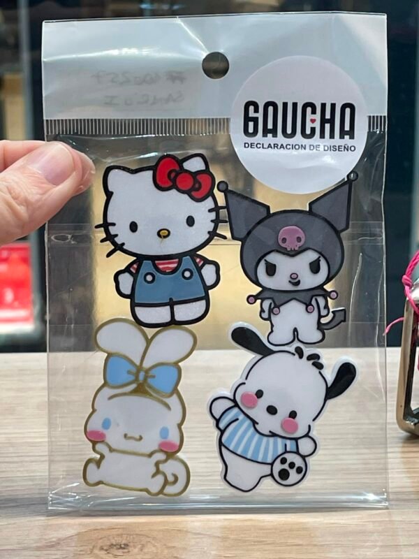 Pack iman x4 Sanrio Kitty/Kuromi/Pochacco/Cinnamoroll