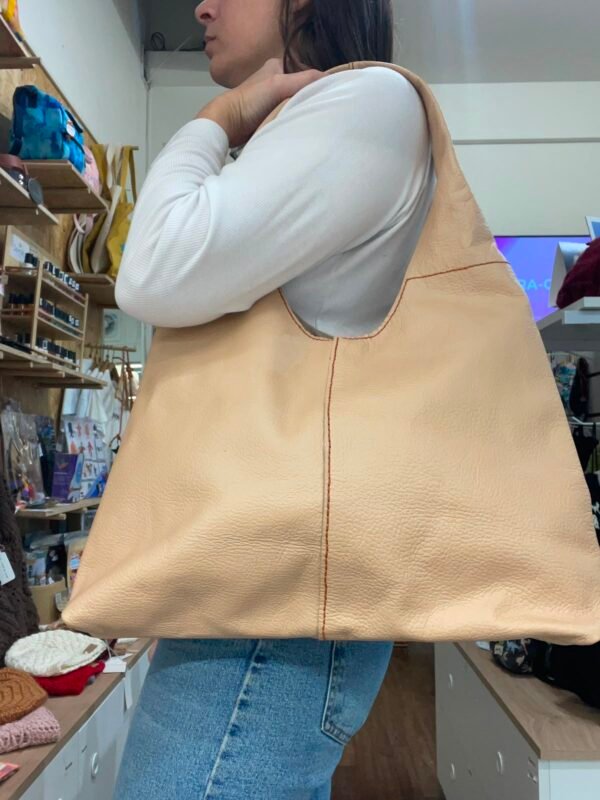 Tote bag cuero natural