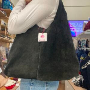 Totebag gamuza negra