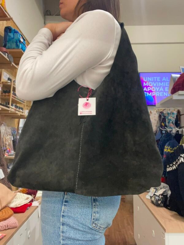 Totebag gamuza negra