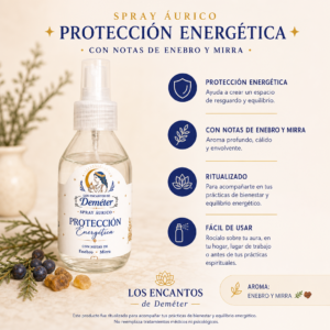 Spray áurico Protección con flores de bach ritualizado